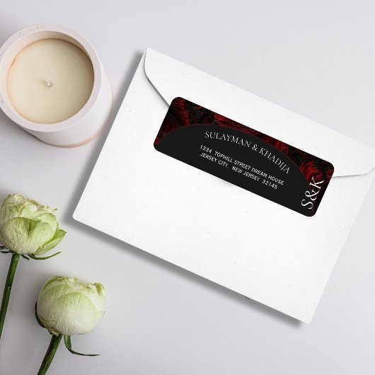 マロエレガントーン結婚イスラム差出人住所 ラベル