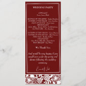 マロエレガントーン・バー結婚グンディの計画 プログラム (裏面)