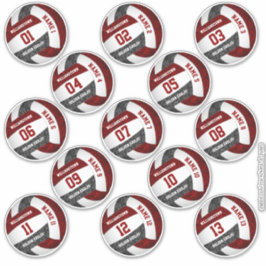 マロガーリーーン黒番バレーボール選手の名前セット13 シール