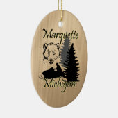 マロッケミシガンスノーモービルベアセラミック セラミックオーナメント (右)