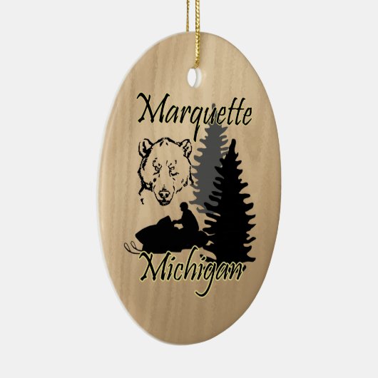 マロッケミシガンスノーモービルベアセラミック セラミックオーナメント (右)