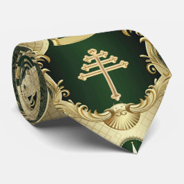 マロナイト教会クロスとレバノンシダーネックタイ ネクタイ