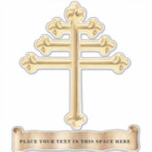 マロナイト教会クロスパーソナライゼーション文字シール シール (正面)