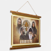 マロナイト教会タペストリー聖徒 吊り下げ型タペストリー (傾斜あり)