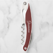 マロパーソナライズされたン結婚のグロムスマン名 ソムリエナイフ (正面)