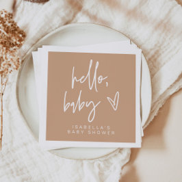 マロボヘミモダンアンテラコッタベビーシャワー スタンダードカクテルナプキン