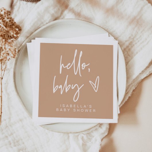 マロボヘミモダンアンテラコッタベビーシャワー スタンダードカクテルナプキン