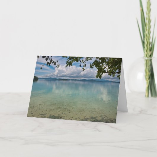 マロボ湖の静かな水 カード (正面)