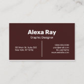 マロミニマルンモダンホワイト 名刺 (裏面)