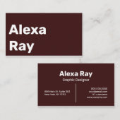 マロミニマルンモダンホワイト 名刺 (正面/裏面)