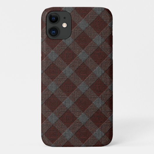 マロムクロスタータンチェックの格子状の小さなレリーフ、 浮き彫り Case-Mate iPhoneケース (裏面)