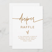 マロモダンボヘミアンおむつラッフルゲームサインカード 招待状 (正面/裏面)