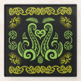 マロリニュージーランドアート ガラスコースター