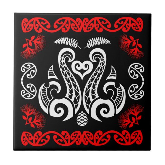 マロリニュージーランドアート タイル (正面)