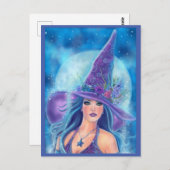 マロリーハロウィーンの魔女アートbyルネ・ラボイエ ポストカード (正面/裏面)