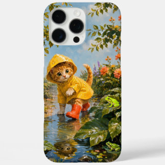 マロンの夏の雨の日子猫スマホケース iPhone 16 PRO MAXケース