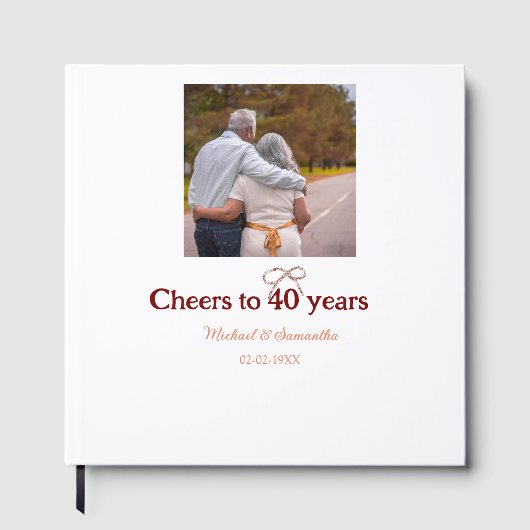 マロンは応援を40周年に結婚捧げる ゲストブック (正面)