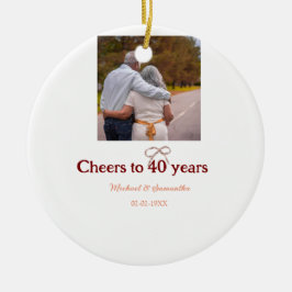 マロンは応援を40周年に結婚捧げる セラミックオーナメント