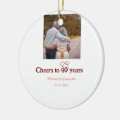 マロンは応援を40周年に結婚捧げる セラミックオーナメント (左)