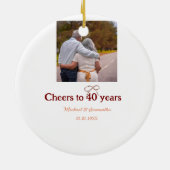 マロンは応援を40周年に結婚捧げる セラミックオーナメント (裏面)