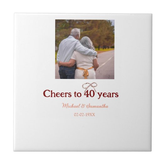 マロンは応援を40周年に結婚捧げる タイル (正面)