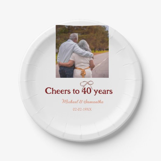 マロンは応援を40周年に結婚捧げる ペーパープレート (正面)