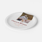 マロンは応援を40周年に結婚捧げる ペーパープレート (アングル)