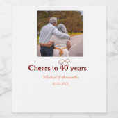 マロンは応援を40周年に結婚捧げる ワインラベル (シングルラベル)