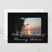 マロンカラフルの夕日、バターンはがき ポストカード (正面/裏面)