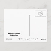 マロンカラフルの夕日、バターンはがき ポストカード (裏面)