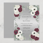 マロングレアリングウィンターウェディング 招待状 (正面/裏面)