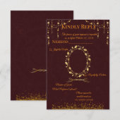 マロンゴールドの出欠確認カード 出欠カード (正面/裏面)