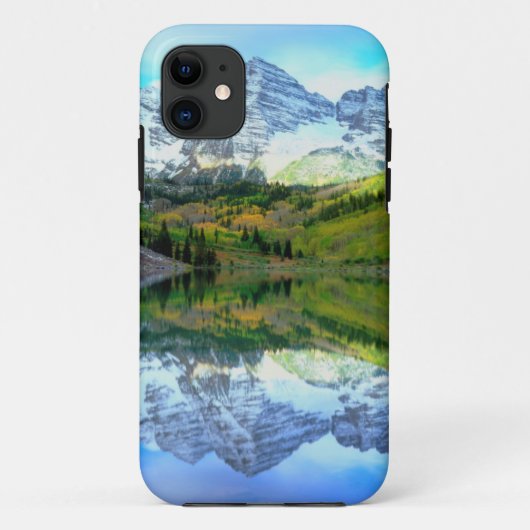 マロンベルズのマローン湖への映り込み Case-Mate iPhoneケース (裏面)