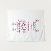 マロンホワイト モーブ シーッ 60歳の誕生日 花の名前 タペストリー (正面(横))