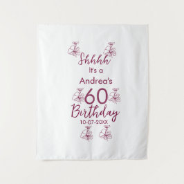 マロンホワイト モーブ シーッ 60歳の誕生日 花の名前 タペストリー