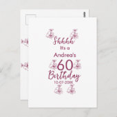 マロンホワイト モーブ シーッ 60歳の誕生日 花の名前 ポストカード (正面/裏面)