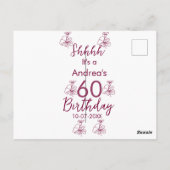 マロンホワイト モーブ シーッ 60歳の誕生日 花の名前 ポストカード (裏面)