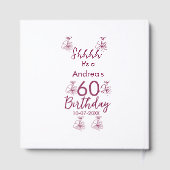 マロン白モーヴシュフ60歳の誕生日フローラ ゲストブック (裏面)