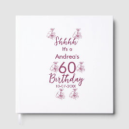 マロン白モーヴシュフ60歳の誕生日フローラ ゲストブック