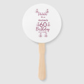 マロン白モーヴシュフ60歳の誕生日フローラ ハンドファン (裏面)