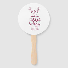 マロン白モーヴシュフ60歳の誕生日フローラ ハンドファン