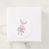 マロン白モーヴシュフ60歳の誕生日フローラ フェイバータグ (インサイチュ)