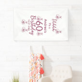 マロン白モーヴシュフ60歳の誕生日フローラ 横断幕 (インサイチュ)