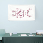 マロン白モーヴシュフ60歳の誕生日フローラ 横断幕 (トレードショー)