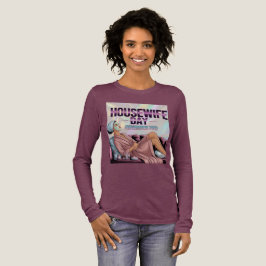 マロン・ハウスワイフ・デイ・ロングスリーブ トライブレンドTシャツ