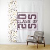 マロン ホワイト ゴールド 卒業 タイポグラフィー タペストリー (インサイチュ)