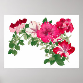 マローの花、ヴィンテージ日本のアート ポスター