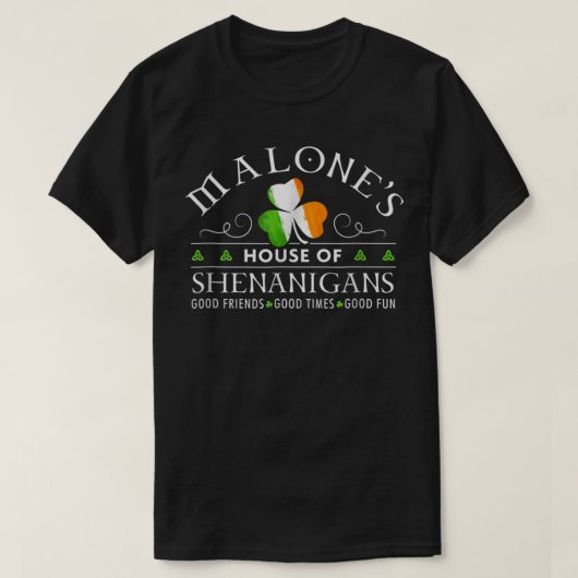 マローンハウスオブシェナニガンスSt patricks day Tシャツ (デザイン正面)