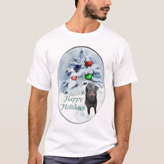マンเชสเตอร์・テリアのクリスマスギフト Tシャツ (正面)