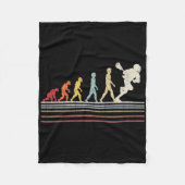 マンおもしろいスポーツレトロヴィンタグのラクロス進化 フリースブランケット (正面)